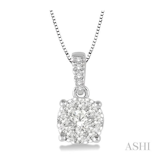 ASHI Round Shape Lovebright Essential Diamond Pendant 912C4PPFVPDWG