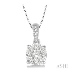 ASHI Round Shape Lovebright Essential Diamond Pendant 912C4PPFVPDWG
