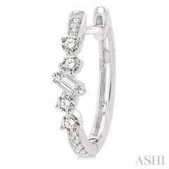 ASHI Diamond Hoop Earrings 620F5PPFGERWG