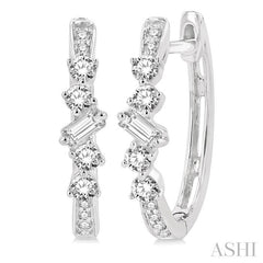 ASHI Diamond Hoop Earrings 620F5PPFGERWG