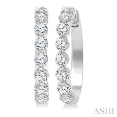 ASHI Diamond Hoop Earrings 620H0PPFGERWG-2.0