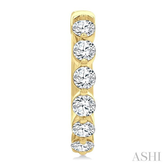 ASHI Diamond Hoop Earrings 620H0PPFGERYG-1.5