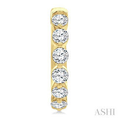 ASHI Diamond Hoop Earrings 620H0PPFGERYG-1.5