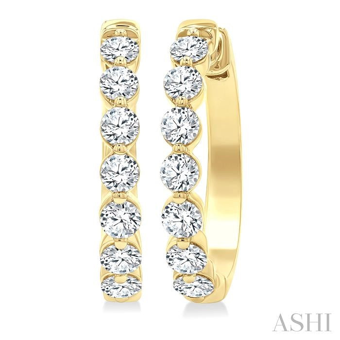 ASHI Diamond Hoop Earrings 620H0PPFGERYG-2.0