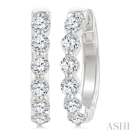 ASHI Diamond Hoop Earrings 620H1PPFGERWG