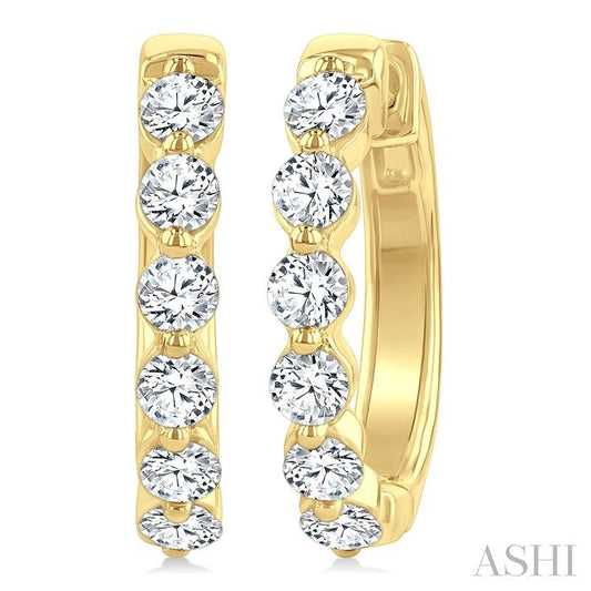 ASHI Diamond Hoop Earrings 620H1PPFGERYG