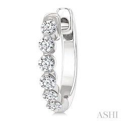 ASHI Diamond Hoop Earrings 620H3PPFGERWG