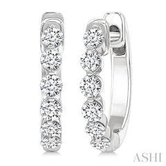 ASHI Diamond Hoop Earrings 620H3PPFGERWG