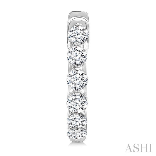 ASHI Diamond Hoop Earrings 620H3PPFGERWG