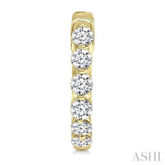 ASHI Diamond Hoop Earrings 620H3PPFGERYG