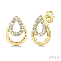 ASHI Pear Shape Petite Diamond Fashion Earrings 620K8PPTGERYG-PR