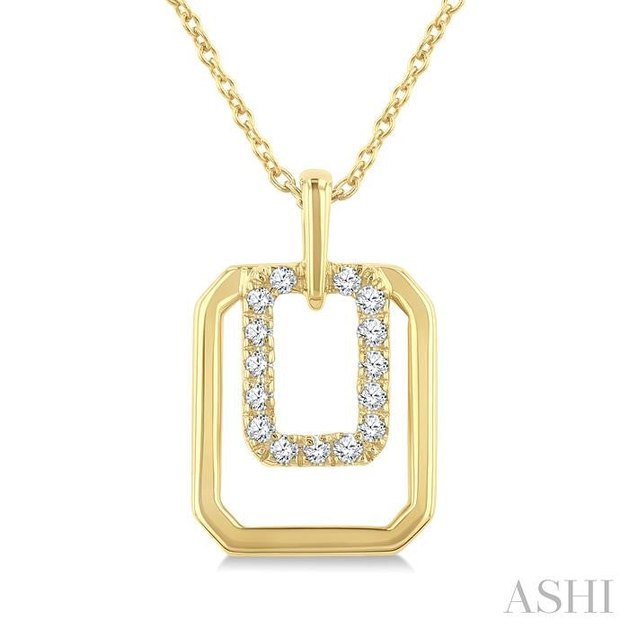 ASHI Emerald Shape Petite Diamond Fashion Pendant 620K8PPTGPDYG-OC