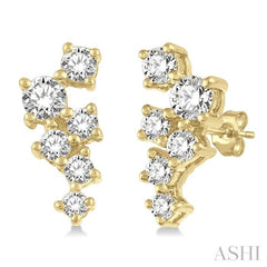 ASHI Scatter Diamond Fashion Earrings 621D6PPFGERYG