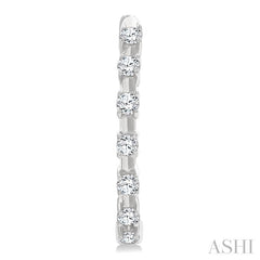 ASHI Floating Diamond Fashion Hoop Earrings 621H6PPTGERWG