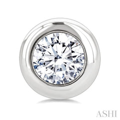 ASHI Round Shape Bezel Set Diamond Stud Earrings 621L7PPFGERWG