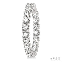 ASHI Inside-Out Diamond Round Hoop Earrings 622B0PPFHERWG-10.00