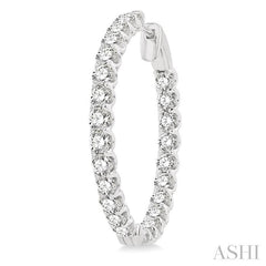 ASHI Inside-Out Diamond Round Hoop Earrings 622B0PPFHERWG-5.00