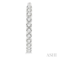ASHI Inside-Out Diamond Round Hoop Earrings 622B0PPFHERWG-8.00