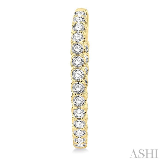 ASHI Inside-Out Diamond Round Hoop Earrings 622B0PPFHERYG-3.00