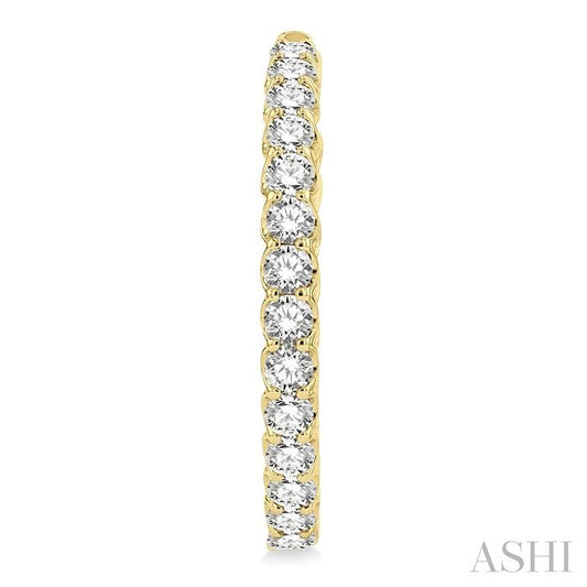 ASHI Inside-Out Diamond Round Hoop Earrings 622B0PPFHERYG-5.00