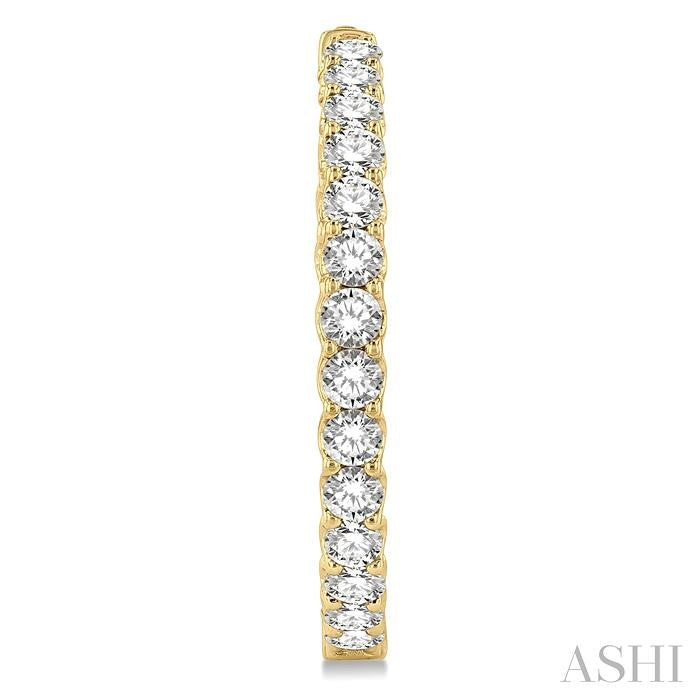ASHI Inside-Out Diamond Round Hoop Earrings 622B0PPFHERYG-6.00