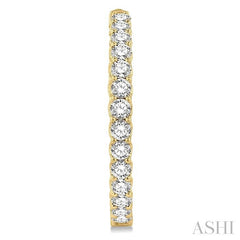 ASHI Inside-Out Diamond Round Hoop Earrings 622B0PPFHERYG-6.00