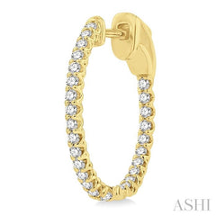 ASHI Inside-Out Diamond Round Hoop Earrings 622B3PPFHERYG