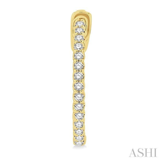 ASHI Inside-Out Diamond Round Hoop Earrings 622B3PPFHERYG