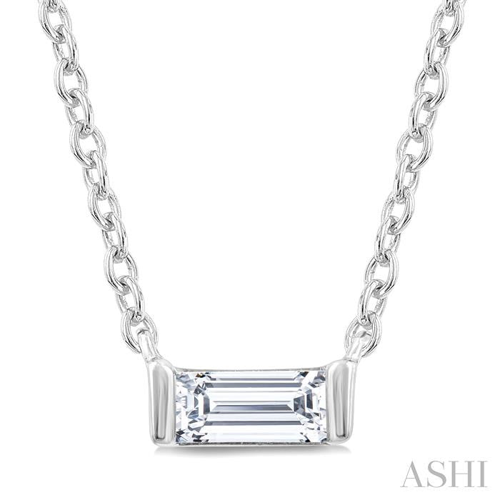 ASHI Baguette Diamond Petite Fashion Pendant 622H9PPTGPDWG