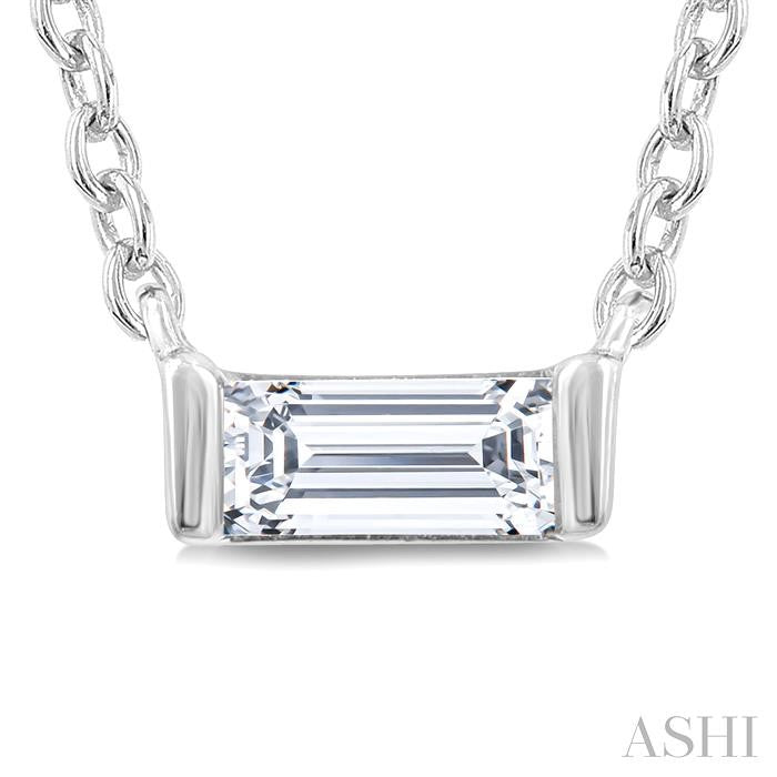 ASHI Baguette Diamond Petite Fashion Pendant 622H9PPTGPDWG