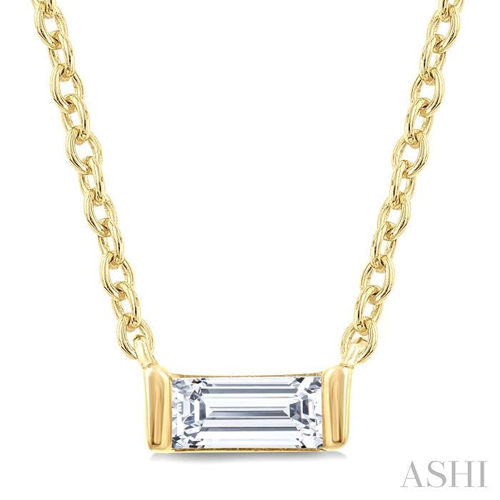 ASHI Baguette Diamond Petite Fashion Pendant 622H9PPTGPDYG