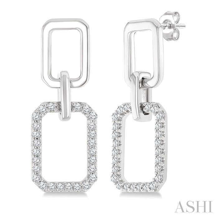 ASHI Rectangular Shape Diamond Fashion Earrings 622J5PPTGERWG-RCT