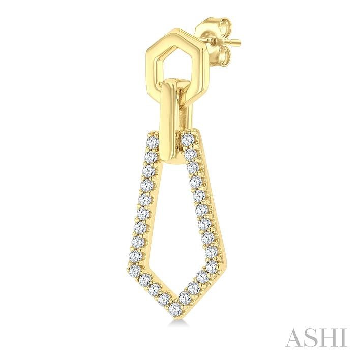 ASHI Hexagon Shape Diamond Fashion Earrings 622J5PPTGERYG-HEX
