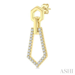 ASHI Hexagon Shape Diamond Fashion Earrings 622J5PPTGERYG-HEX