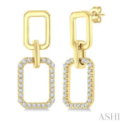 ASHI Rectangular Shape Diamond Fashion Earrings 622J5PPTGERYG-RCT