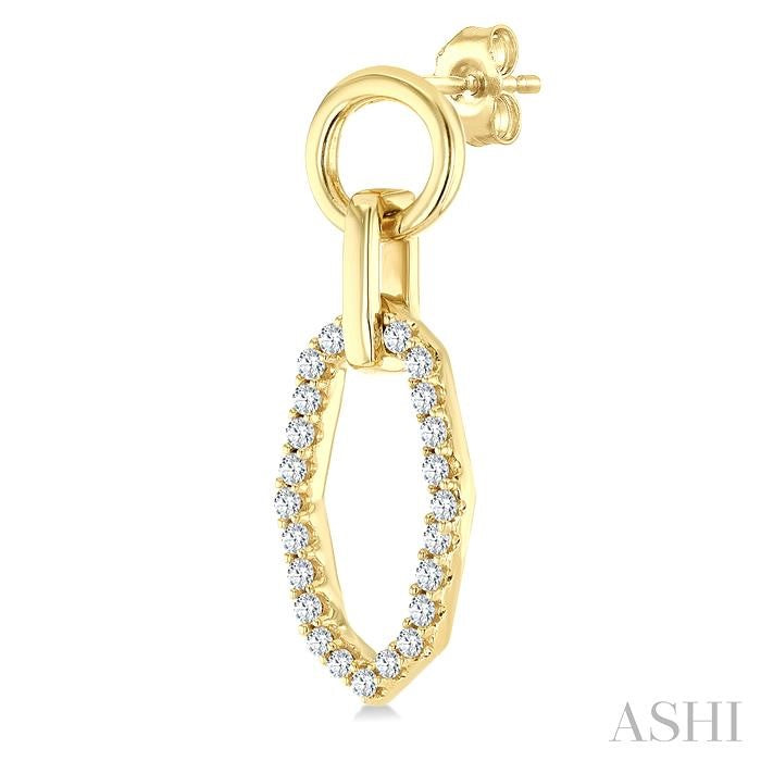 ASHI Geometric Shape Interlock Diamond Fashion Earrings 622J5PPTGERYG