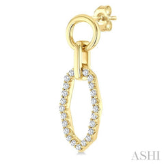 ASHI Geometric Shape Interlock Diamond Fashion Earrings 622J5PPTGERYG