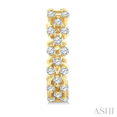 ASHI Prong Diamond Fashion Hoop Earrings 623H6PPTGERYG
