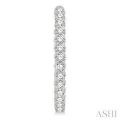 ASHI Inside-Out Diamond Oval Hoop Earrings 624B0PPFHERWG-4.00