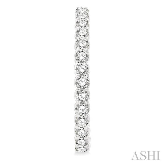 ASHI Inside-Out Diamond Oval Hoop Earrings 624B0PPFHERWG-5.00