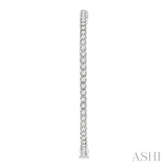 ASHI 1 3/4-Inch Round Inside-Out Diamond Hoop Earrings 624D0PPFGERWG-3.00