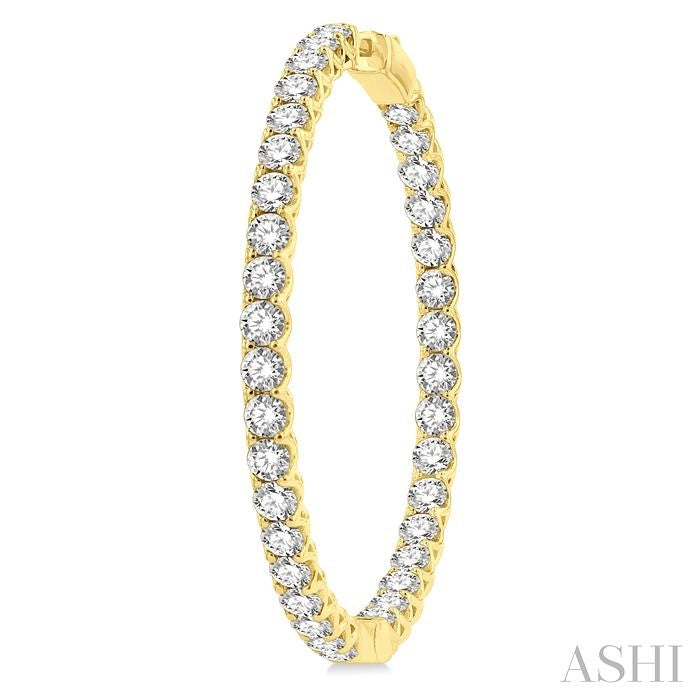 ASHI 1 3/4-Inch Round Inside-Out Diamond Hoop Earrings 624D0PPFGERYG-10.00
