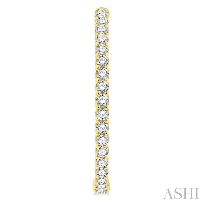 ASHI 1 3/4-Inch Round Inside-Out Diamond Hoop Earrings 624D0PPFGERYG-10.00