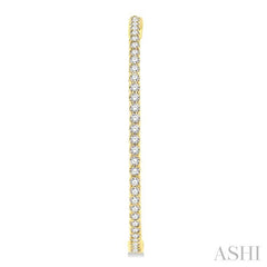 ASHI 1 3/4-Inch Round Inside-Out Diamond Hoop Earrings 624D0PPFGERYG-3.00
