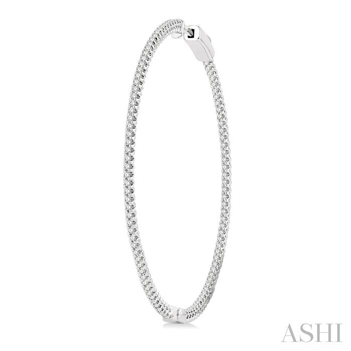 ASHI 1 3/4-Inch Round Inside-Out Diamond Hoop Earrings 624D1PPFGERWG