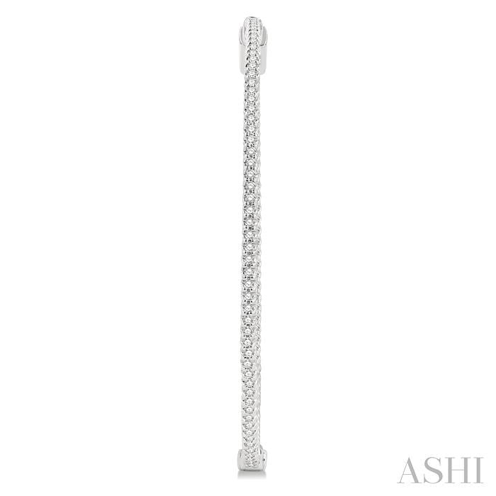 ASHI 1 3/4-Inch Round Inside-Out Diamond Hoop Earrings 624D1PPFGERWG