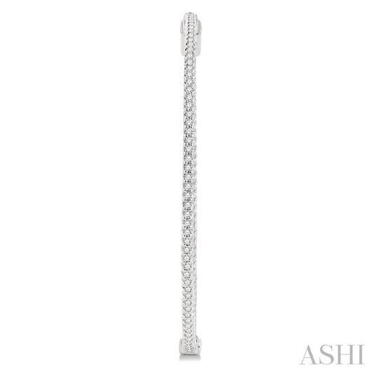 ASHI 1 3/4-Inch Round Inside-Out Diamond Hoop Earrings 624D1PPFGERWG
