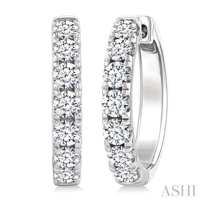 ASHI Diamond Fashion Hoop Earrings 624H0PPFGERWG-1.5