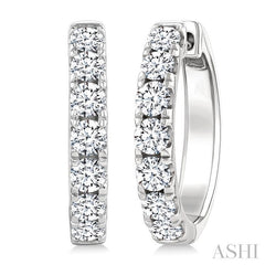 ASHI Diamond Fashion Hoop Earrings 624H0PPFGERWG-1.5