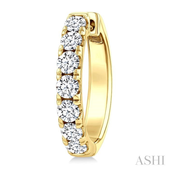 ASHI Diamond Fashion Hoop Earrings 624H0PPFGERYG-1.5